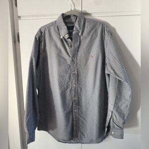Ralph Lauren Navy and White Checkered Shirt L Men